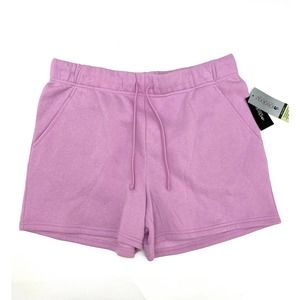 Ideology Women's Phalaenopsis Purple Shorts w/ Pockets Large NWT